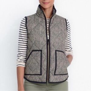 J. Crew Excursion Quilted Down Fill Vest in Herringbone Size Small (S)